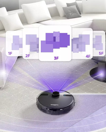 MONSGA MS1 MAX robotas siurblys-šluostė su savaiminio ištuštinimo stotele