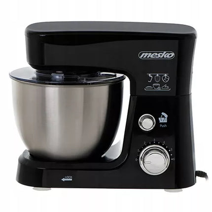 Mesko 4217 planetinis virtuvinis maišytuvas, kombainas 1200W 5L dubuo su apsauga nuo taškymosi juodas