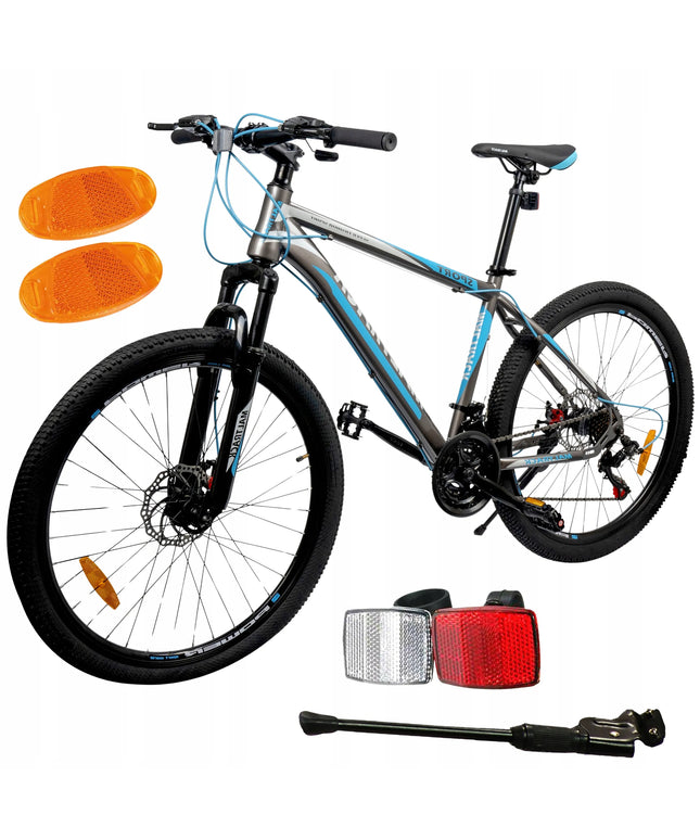 Kalnų dviratis MalTrack Sport Shimano 21 pavara, diskiniai stabdžiai, 18" rėmas, 26" ratai, Mėlynas