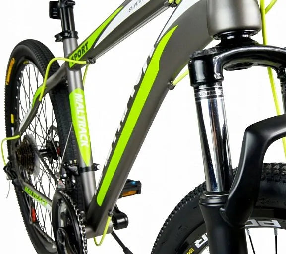Kalnų dviratis Shimano 21 pavara, diskiniai stabdžiai, 18" rėmas, 26" ratai, ŽALIAS