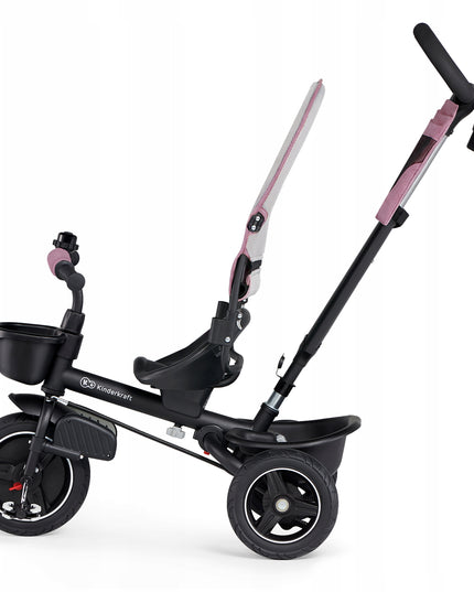 Vaikiškas triratis sulankstomas 5in1 dviratukas-vežimėlis SPINSTEP Kinderkraft rožinis