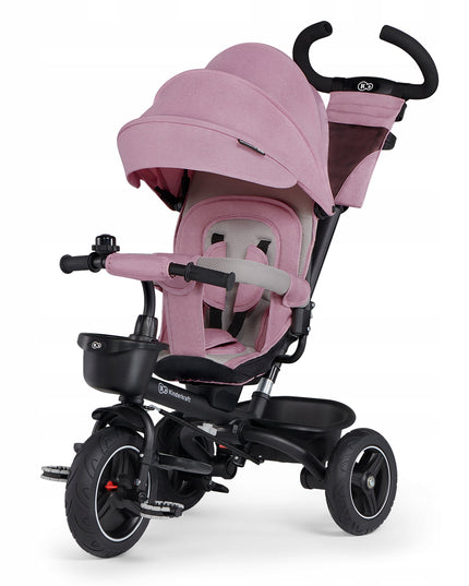 Vaikiškas triratis sulankstomas 5in1 dviratukas-vežimėlis SPINSTEP Kinderkraft rožinis