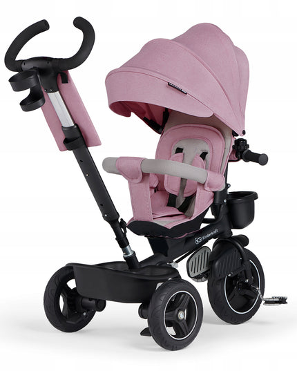 Vaikiškas triratis sulankstomas 5in1 dviratukas-vežimėlis SPINSTEP Kinderkraft rožinis