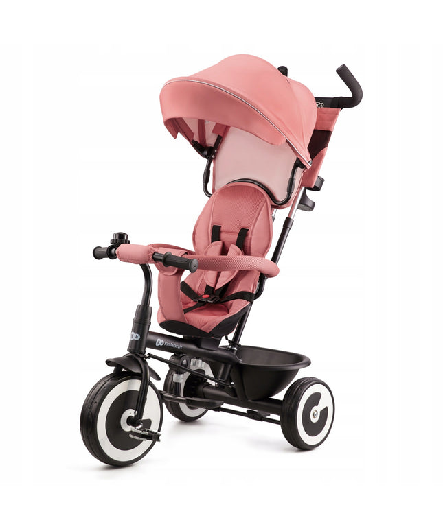 Vaikiškas triratis vežimėlis 6in1 ASTON Kinderkraft rožinis