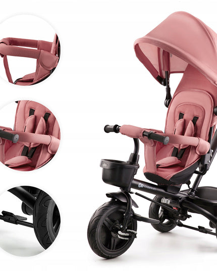 Vaikiškas 6in1 triratukas-vežimėlis AVEO Kinderkraft rožinis