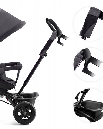 Vaikyškas triratis vežimėlis 6in1 AVEO Kinderkraft pilkas