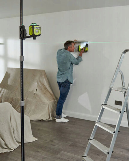 Ryobi žalias 360° kryžminis lazerinis nivelyras RB360GLL