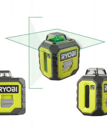Ryobi žalias 360° kryžminis lazerinis nivelyras RB360GLL