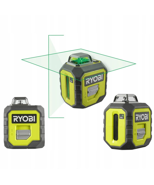 Ryobi žalias 360° kryžminis lazerinis nivelyras RB360GLL