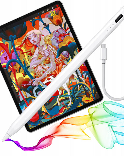 Aktyvus tikslus baltas rašiklis Apple iPad planšetiniams kompiuteriams, USB-C laidas