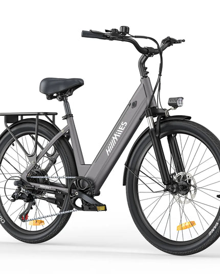 MileCity 1 26 colių elektrinis dviratis kelionėms į darbą, 120 km atstumas, 250 W galia, 36 V 13 Ah akumuliatorius, 25 km/h greitis, 7 pavaros, diskiniai stabdžiai
