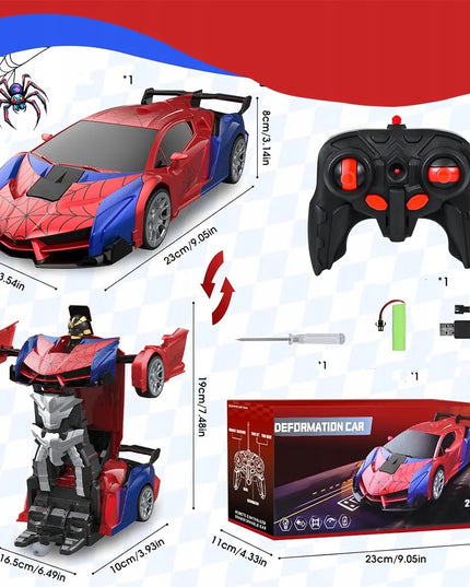 Nuotoliniu būdu valdomas „Spider“ automobilis-robotas 2 viename, šviesa ir garsas