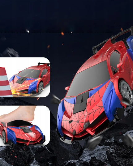 Nuotoliniu būdu valdomas „Spider“ automobilis-robotas 2 viename, šviesa ir garsas