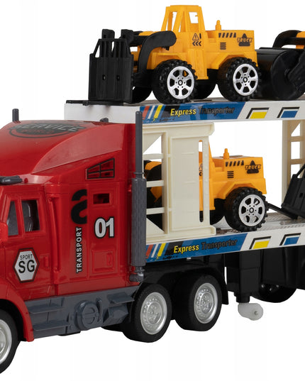 Nuotoliniu būdu valdomas sunkvežimis-trauktuvas su baterija, automobilių keltuvas