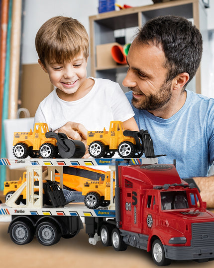 Nuotoliniu būdu valdomas sunkvežimis-trauktuvas su baterija, automobilių keltuvas