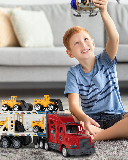 Nuotoliniu būdu valdomas sunkvežimis-trauktuvas su baterija, automobilių keltuvas