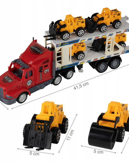 Nuotoliniu būdu valdomas sunkvežimis-trauktuvas su baterija, automobilių keltuvas