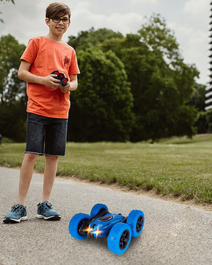 Twister 360 nuotoliniu būdu valdomas automobilis akrobatas kaskadininkas su LED ir RC pultu