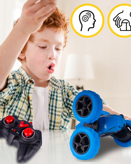 Twister 360 nuotoliniu būdu valdomas automobilis akrobatas kaskadininkas su LED ir RC pultu