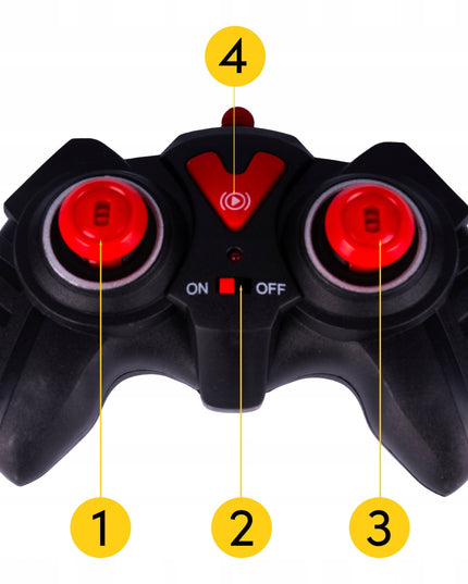 Twister 360 nuotoliniu būdu valdomas automobilis akrobatas kaskadininkas su LED ir RC pultu