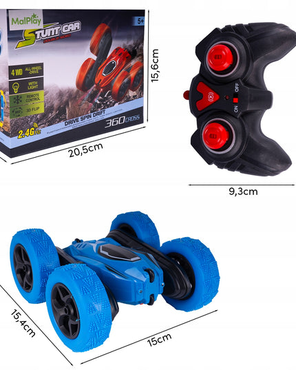 Twister 360 nuotoliniu būdu valdomas automobilis akrobatas kaskadininkas su LED ir RC pultu