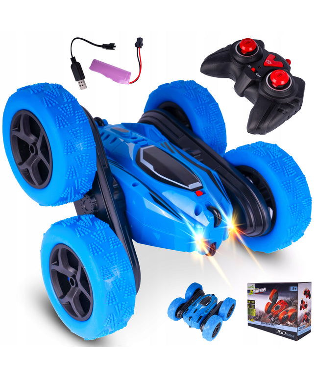 Twister 360 nuotoliniu būdu valdomas automobilis akrobatas kaskadininkas su LED ir RC pultu