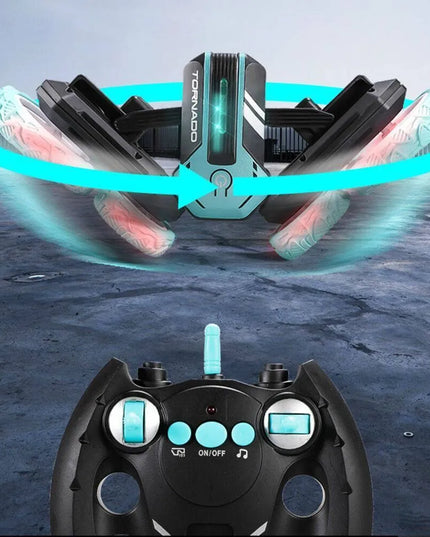 HollaKids Twister RC automobilis, valdomas pulteliu ir rankos gestais, USB įkrovimas, 360° triukai