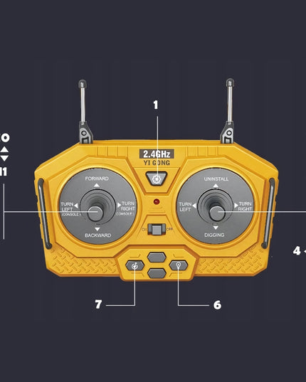 Nuotoliniu būdu valdomas automobilis su pulteliu – žaislas vaikams, berniukams, šventėms