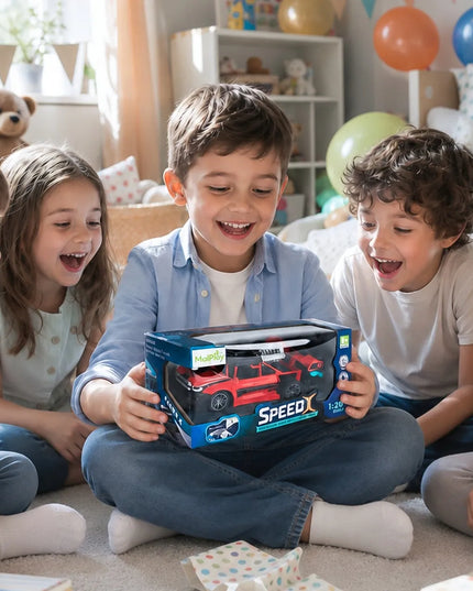 MalPlay RC drift automobilis su nuotolinio valdymo pultu, LED šviesomis ir garų efektu, 1:20, raudonas