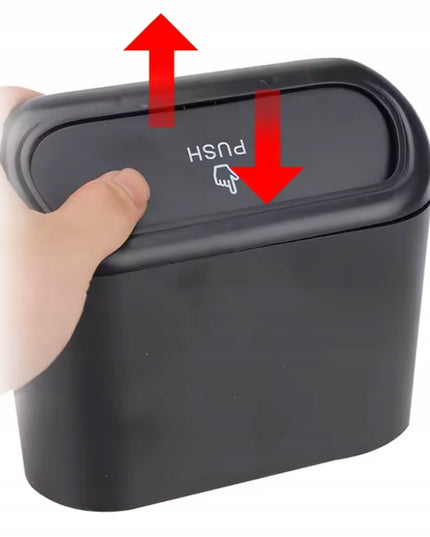 Mažas automobilinis šiukšlių kibiras ant sėdynės šono