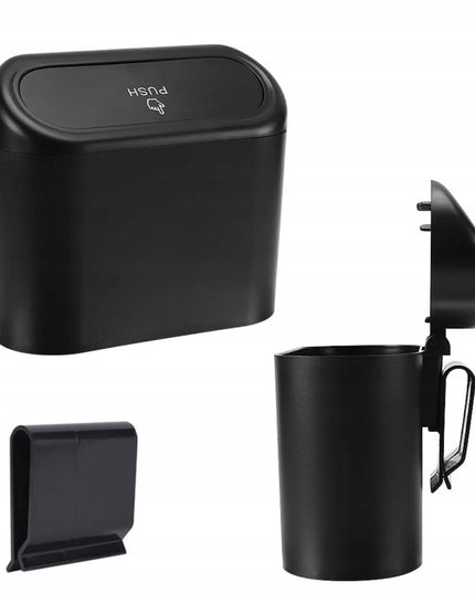 Mažas automobilinis šiukšlių kibiras ant sėdynės šono