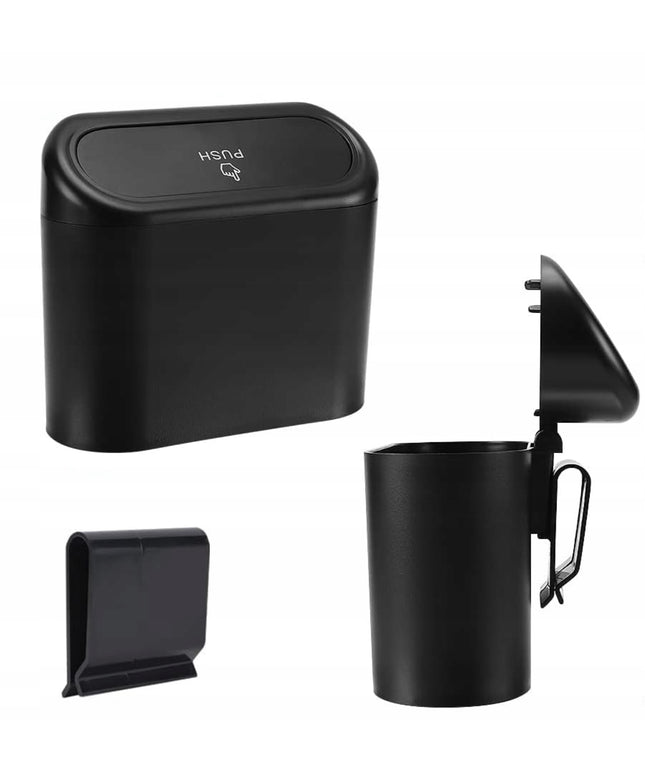 Mažas automobilinis šiukšlių kibiras ant sėdynės šono