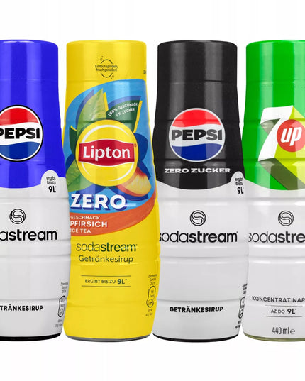 SODASTREAM TERRA sodiklis 2 buteliai + 4x sirupai PEPSI 7UP LIPTON