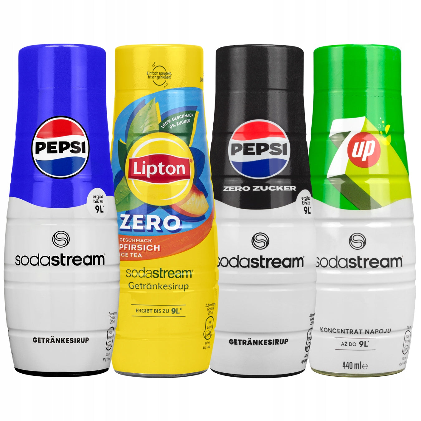 SODASTREAM TERRA sodiklis 2 buteliai + 4x sirupai PEPSI 7UP LIPTON