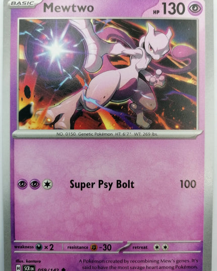 SCR | Mewtwo 059/142 | PSICHINĖ | Originali „Pokémon TCG“ kortelė