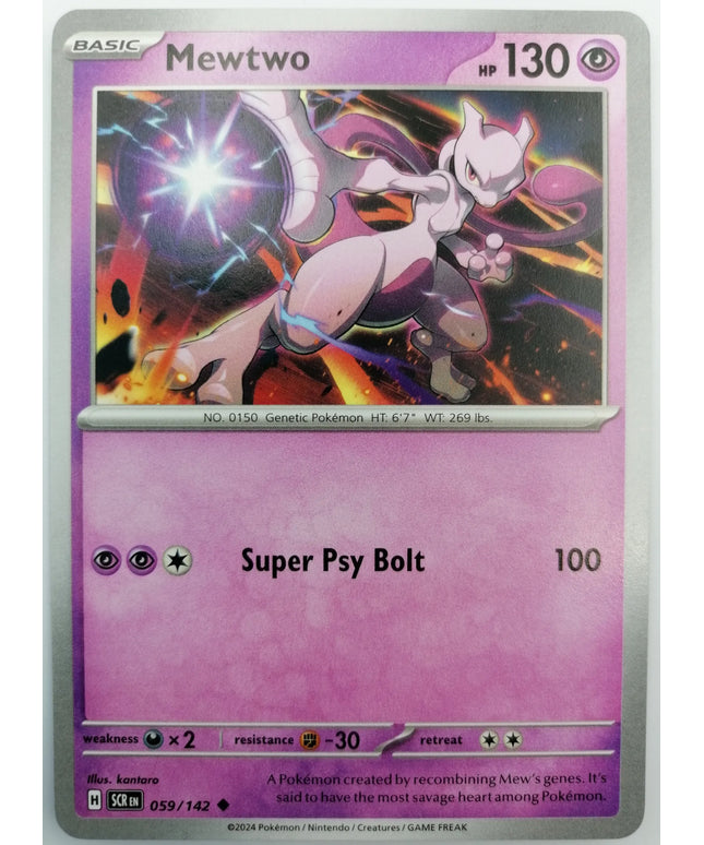 SCR | Mewtwo 059/142 | PSICHINĖ | Originali „Pokémon TCG“ kortelė
