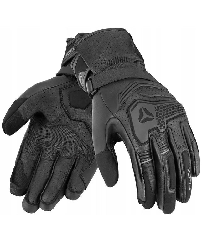 SECA JOURNEY III BLACK turistinės motociklininko pirštinės XL