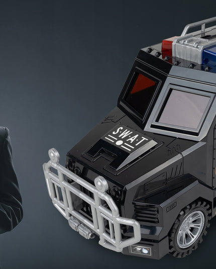 SEIFAS-TAUPYKLĖ BANKOMATAS POLICIJOS AUTOMOBILIS MONETOMS, BANKNOTAMS, PIN KODUI VAIKAMS