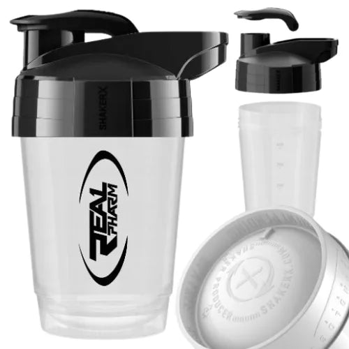 Real Pharm Shaker X 400 ml baltas, sandarus plaktuvėlis