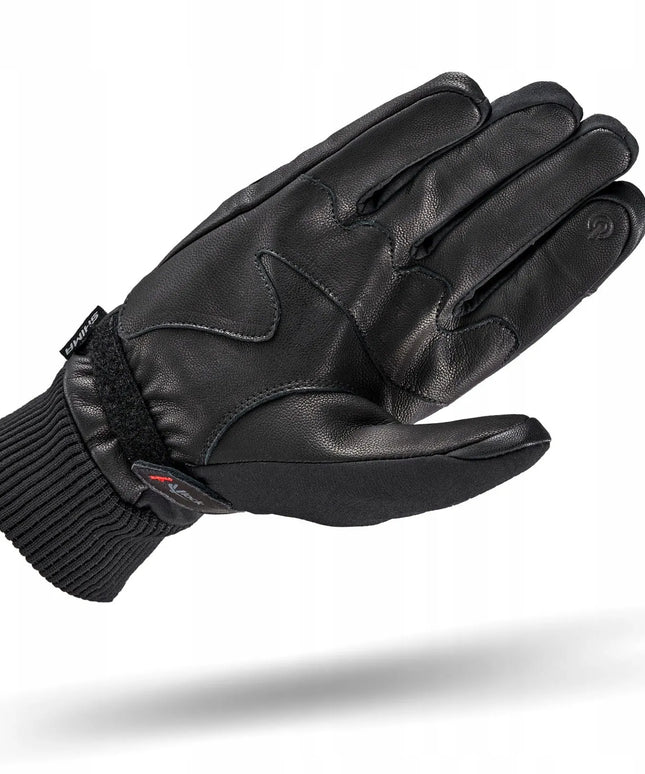 SHIMA OSLO WIND BLACK vyriškos motociklininko pirštinės juodos spalvos