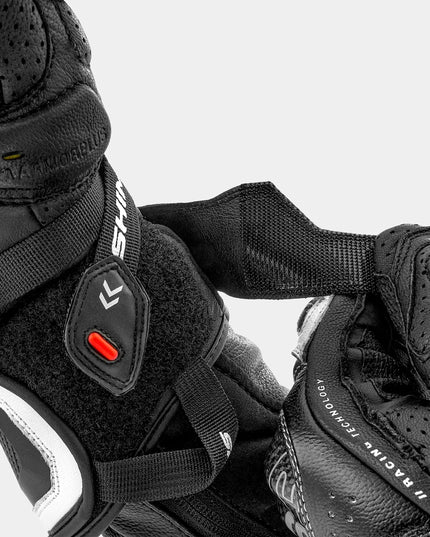 SHIMA RS-3 vyriškos sportinės motociklininko pirštinės, baltos