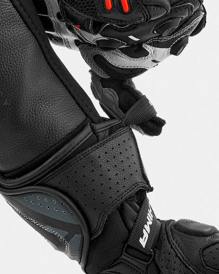 SHIMA RS-3 vyriškos sportinės motociklininko pirštinės, baltos