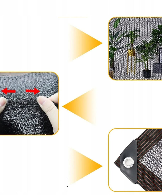 Šešėliavimo tinklelis apsauga nuo saulės sodui, terasai, balkonui 2x3m