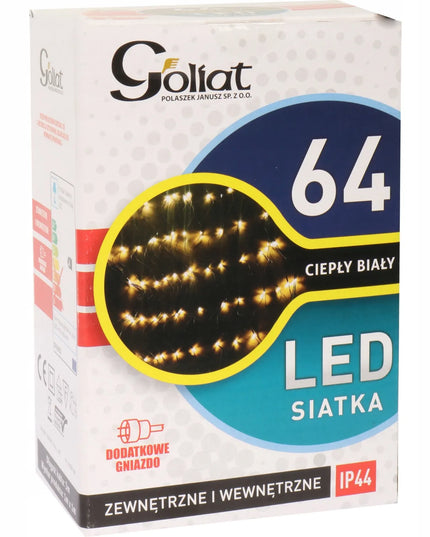 Goliat kalėdinis LED šviečiantis tinklas, šiltai balta šviesa