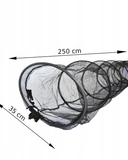 Žvejybinis tinklas ant kotelio 35 cm x 250 cm