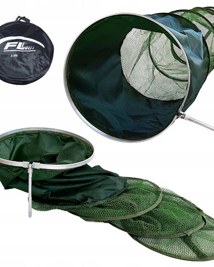 Žvejybinis tinklas su kotu, 40cm x 2m, guminis