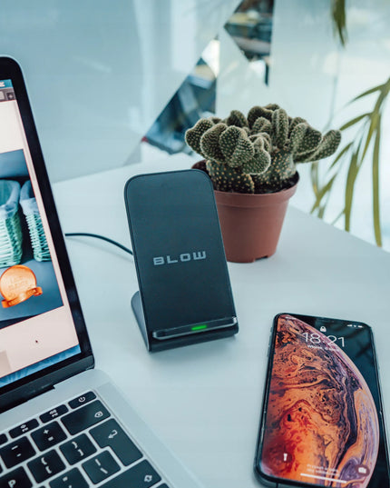BLOW tinklo indukcinis belaidis greitas 15W Qi įkroviklis su USB-C jungtimi