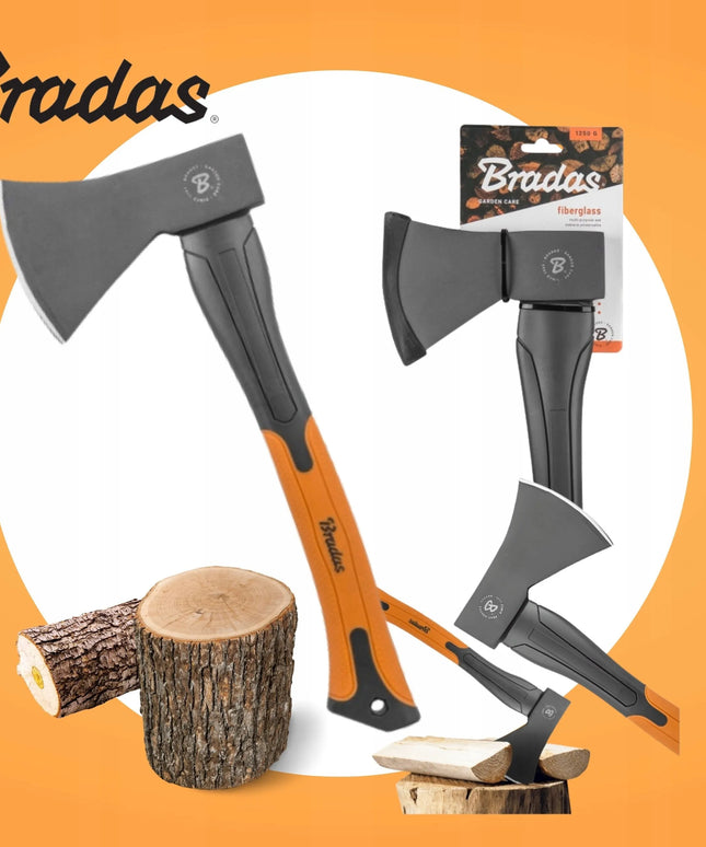 BRADAS universali kirvis, grūdinto plieno galvutė 800 g, lengvas stiklo pluoštas