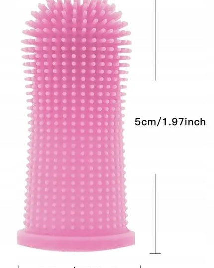 SILIKONINIS ŠEPETĖLIS DANTŲ VALYMUI ŠUNIUKUI SAUGUS