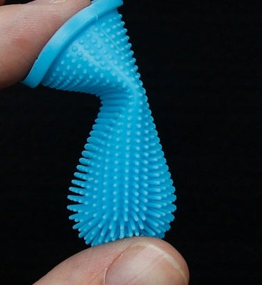 SILIKONINIS ŠEPETĖLIS DANTŲ VALYMUI ŠUNIUKUI SAUGUS